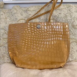 BEAUTIFUL FURLA CROC EMBOSSED TOTE